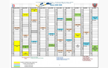 Calendrier des tournois du Comité Nord-Pas de Calais 2025-2026